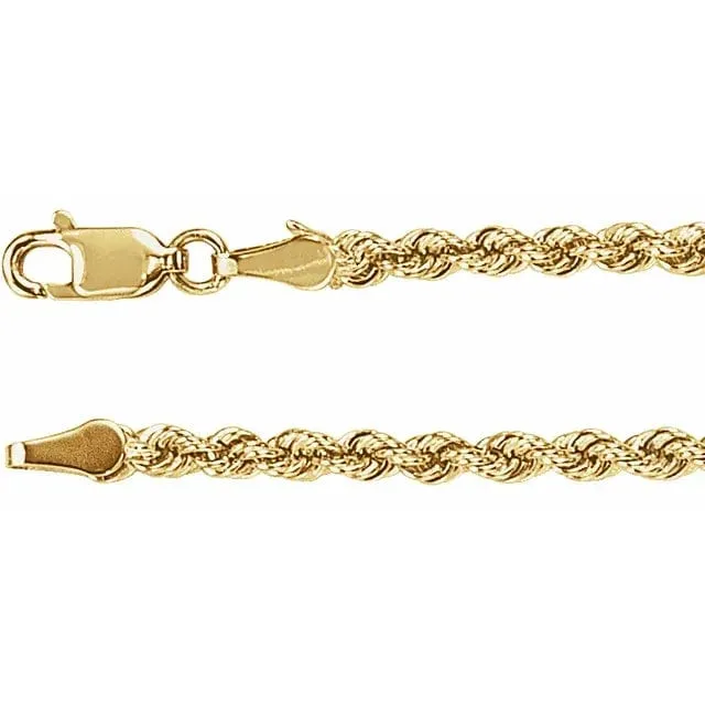 Rope Chain 3mm 14kt - Special Order