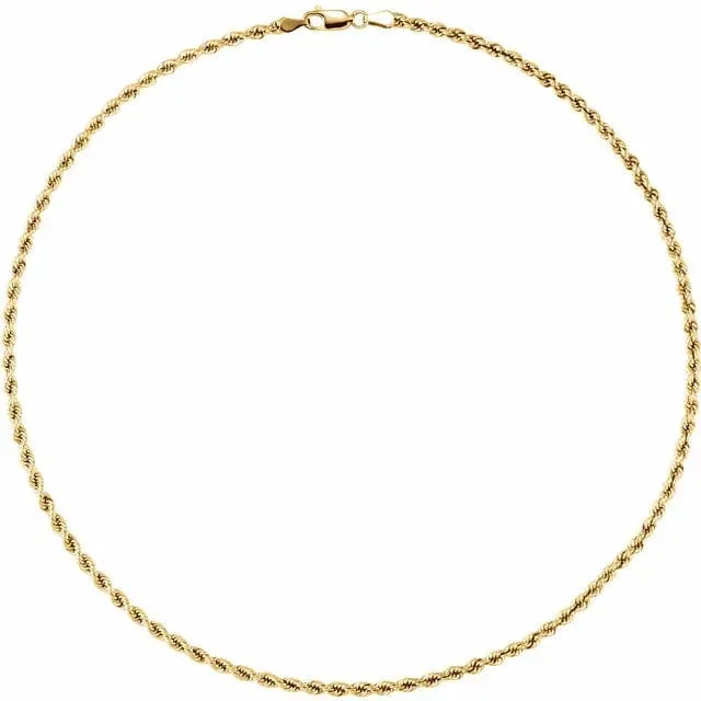 Rope Chain 3mm 14kt - Special Order