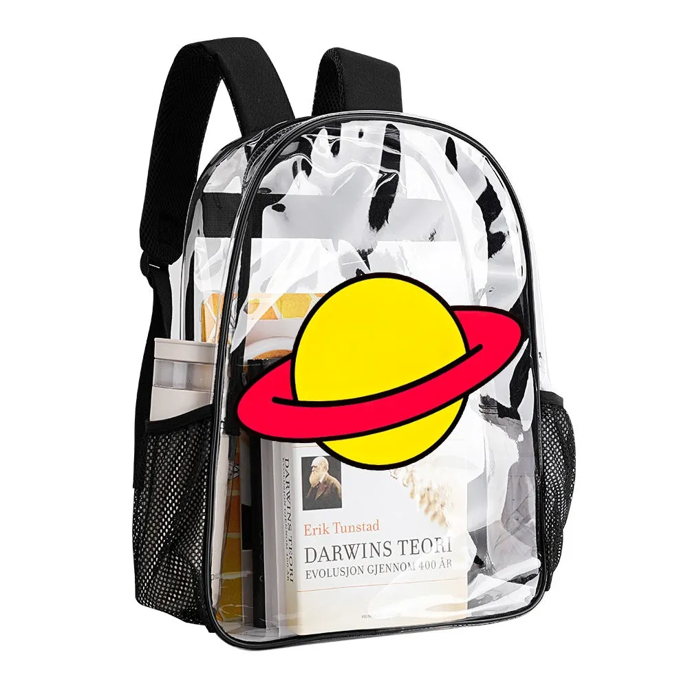 Rugrats Chuckie Planet Logo Transparent Backpack 17 Inch