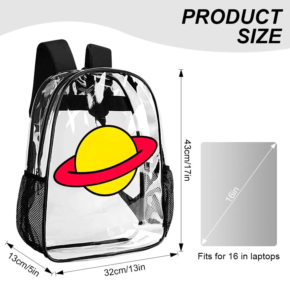 Rugrats Chuckie Planet Logo Transparent Backpack 17 Inch