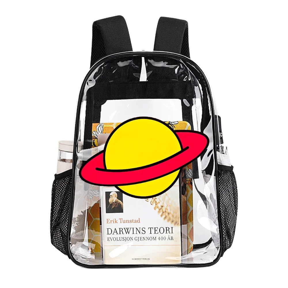Rugrats Chuckie Planet Logo Transparent Backpack 17 Inch