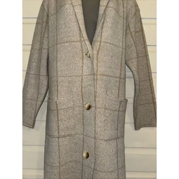 Saltwater Luxe Long Sleeve Button Front Knit Coat Coatigan Size L