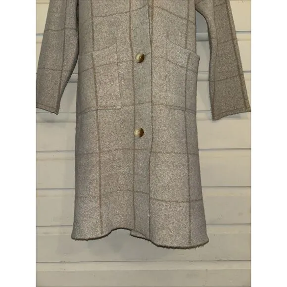Saltwater Luxe Long Sleeve Button Front Knit Coat Coatigan Size L