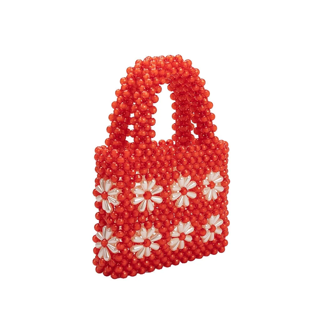 Selena Red Beaded Purse