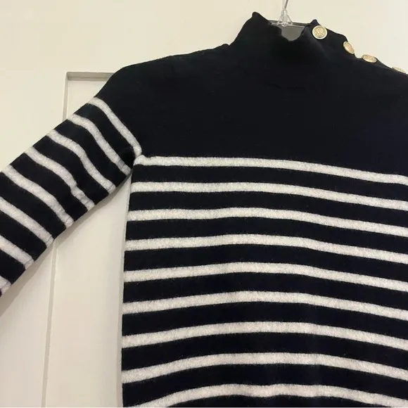 Sezane &quot;Jacob&quot; Jumper Navy/Ecru - Size XS SHRUNKEN