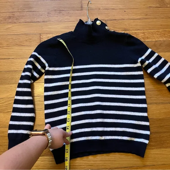 Sezane &quot;Jacob&quot; Jumper Navy/Ecru - Size XS SHRUNKEN