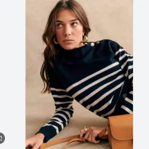 Sezane &quot;Jacob&quot; Jumper Navy/Ecru - Size XS SHRUNKEN