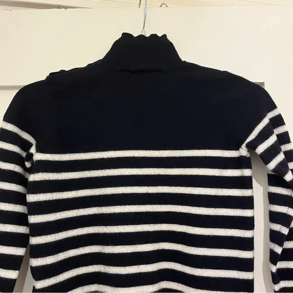 Sezane &quot;Jacob&quot; Jumper Navy/Ecru - Size XS SHRUNKEN