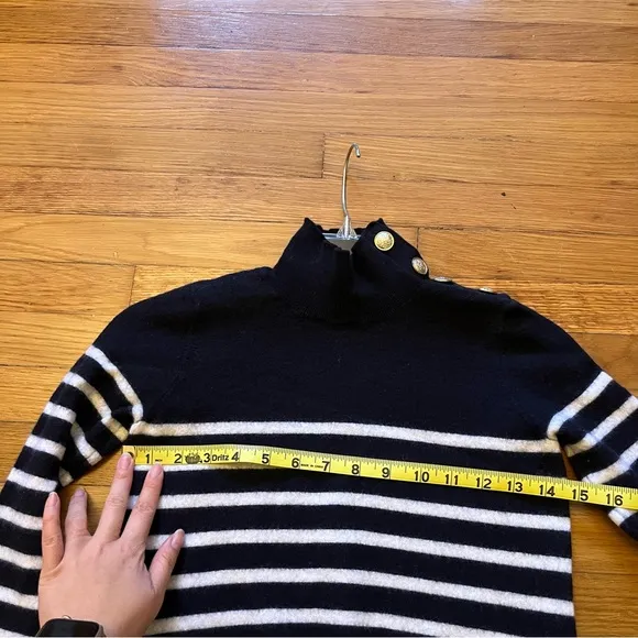 Sezane &quot;Jacob&quot; Jumper Navy/Ecru - Size XS SHRUNKEN