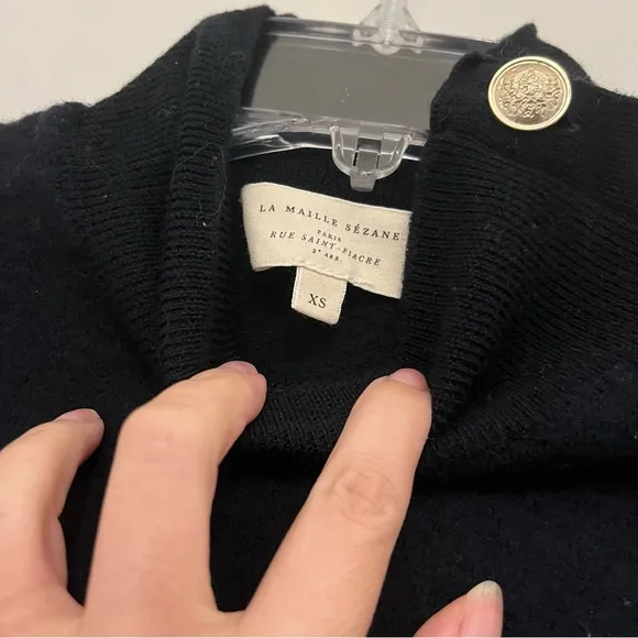 Sezane &quot;Jacob&quot; Jumper Navy/Ecru - Size XS SHRUNKEN