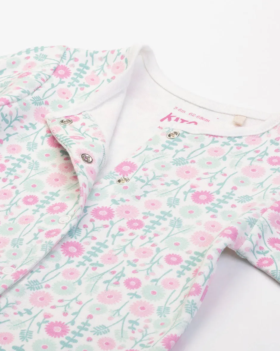 Sleep bag and sleepsuit starter gift set - Organic Cotton - Daisy ditsy floral print by KITE