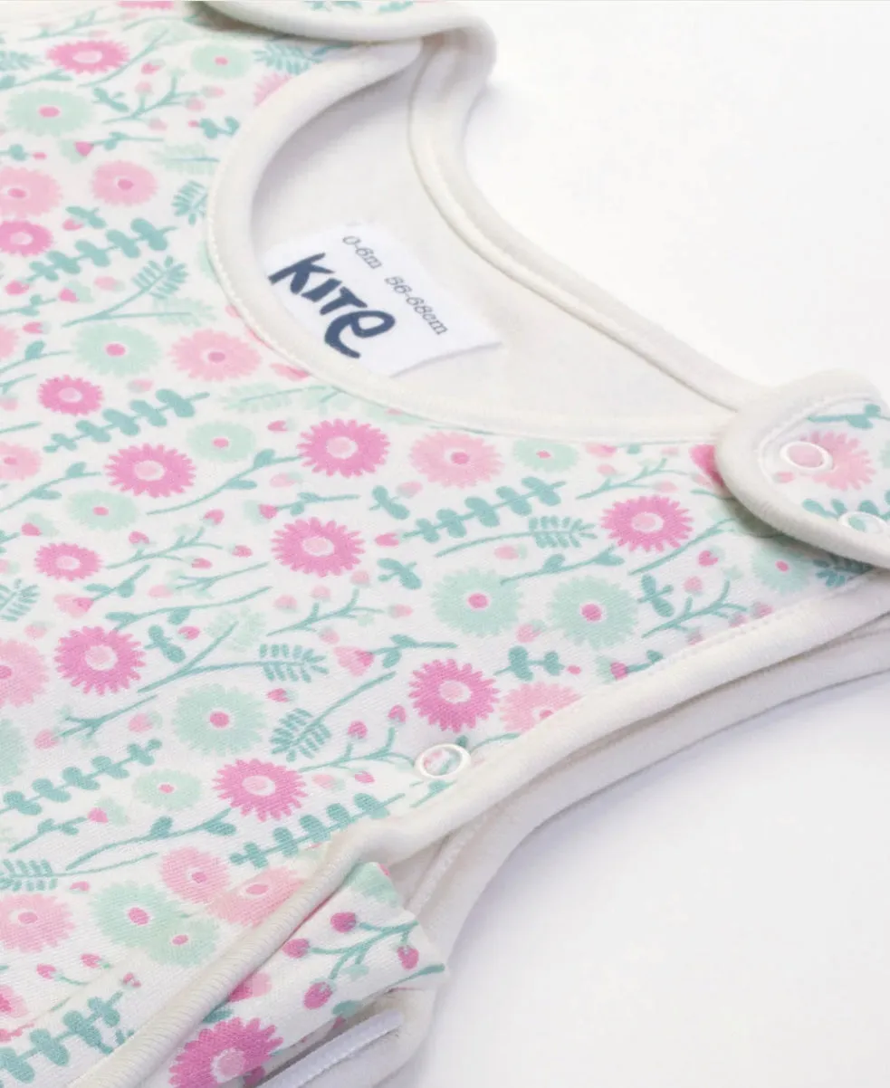 Sleep bag and sleepsuit starter gift set - Organic Cotton - Daisy ditsy floral print by KITE