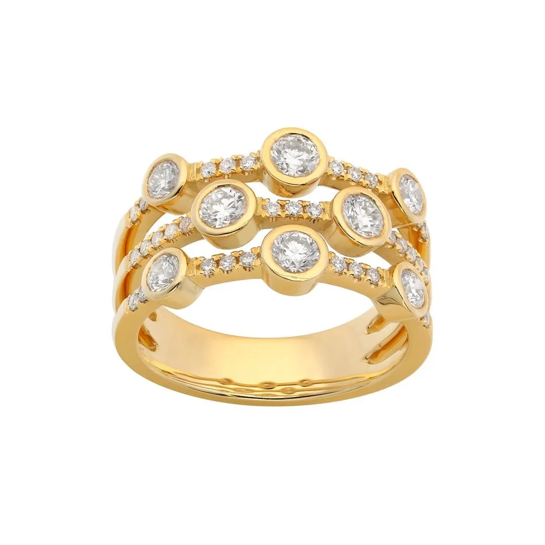 Solaire Circe Triple Diamond Ring