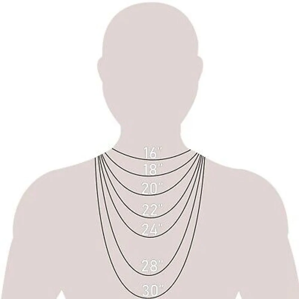 SOLID 14K WHITE GOLD 16" ROPE CHAIN