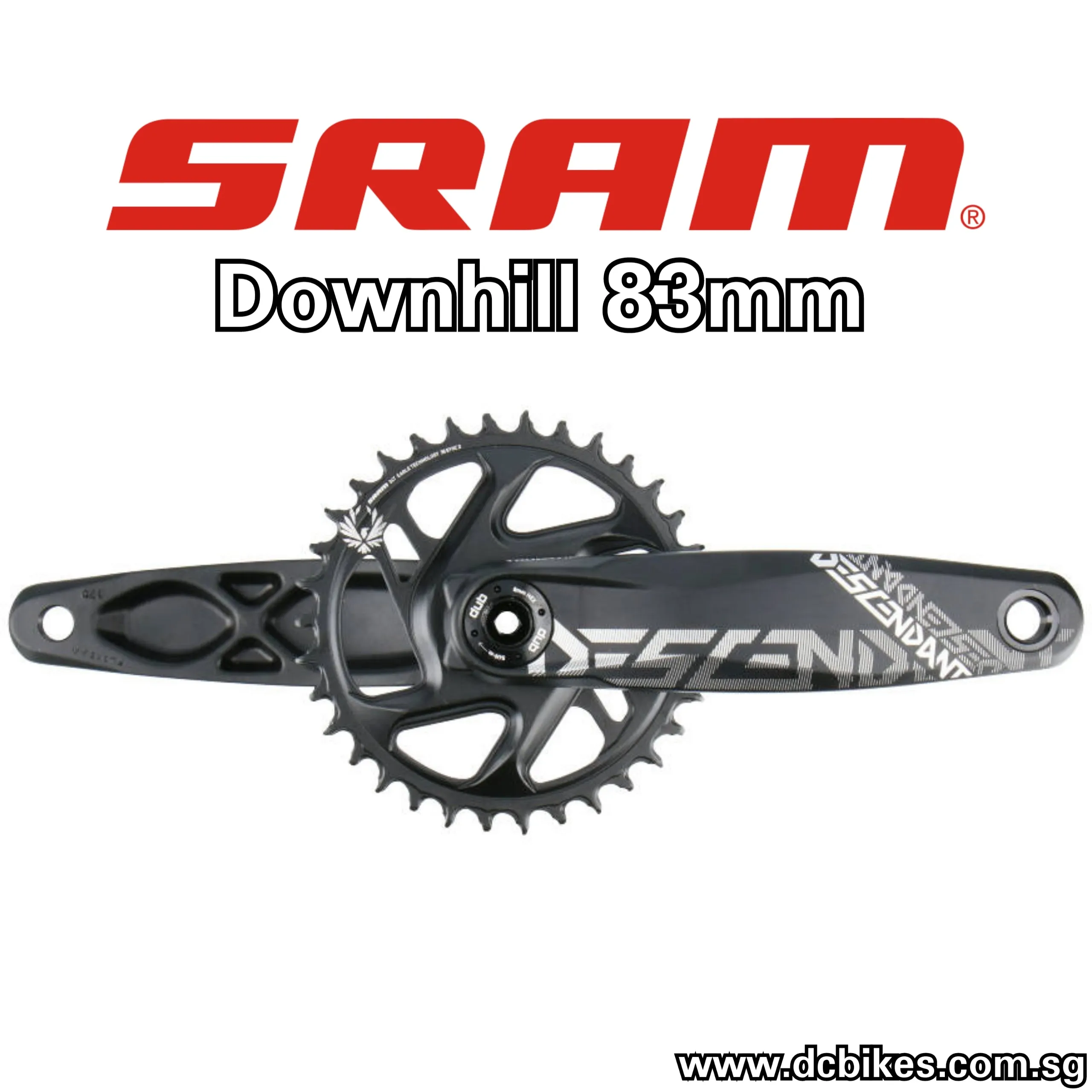 Sram 34T Truvativ Downhill 83mm Descendant DH DUB83 X-SYNC 2 Crank 