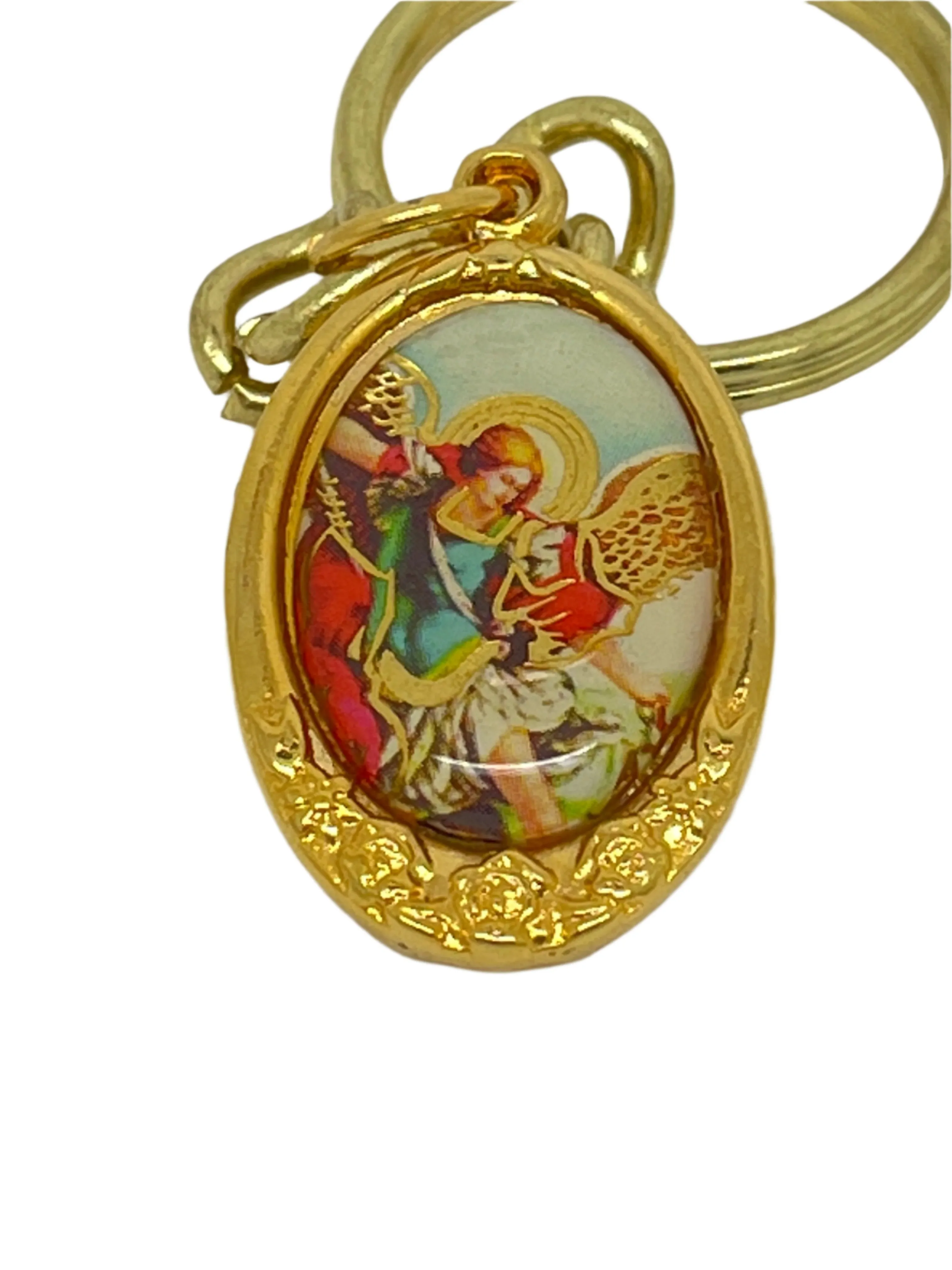 St. Michael the Archangel Key Chain with Velvet Box