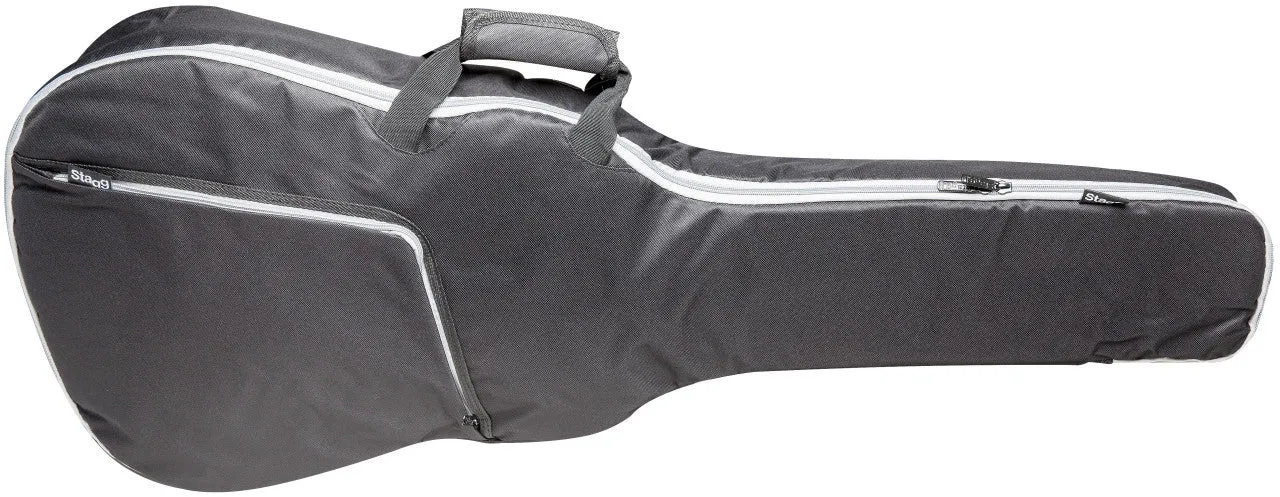 Stagg Padded Water Repellent Nylon Gig-Bag For Folk, Western or Dreadnought Guitar