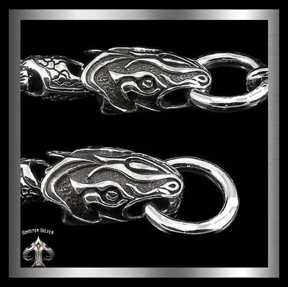 Sterling Silver Heavy Biker Wallet Chain Custom Python Design