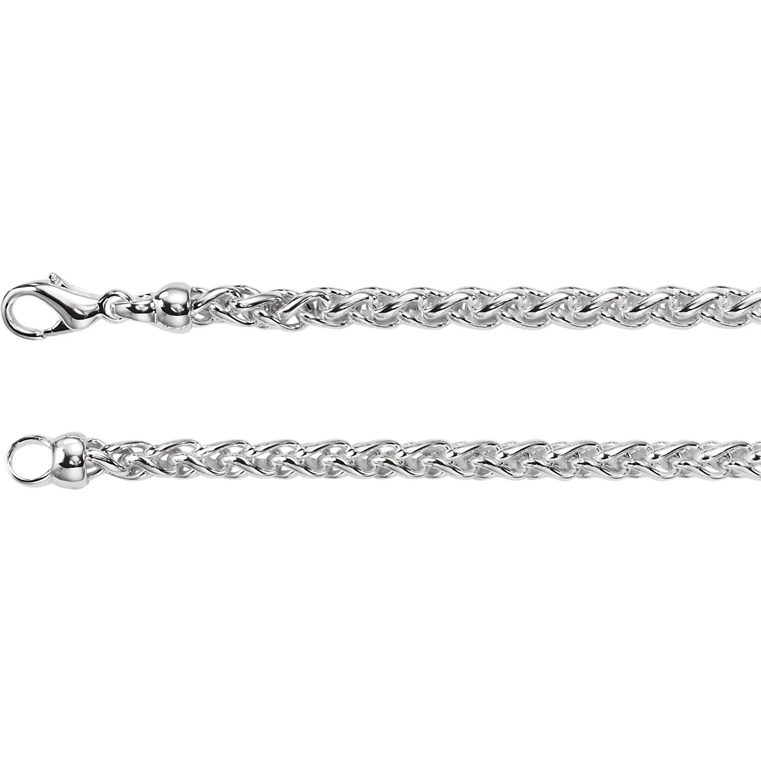 Sterling Silver Wheat Chain 4mm