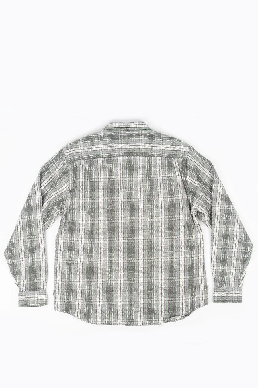 STUSSY BEACH PLAID SHIRT CHARCOAL