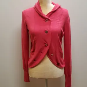 Sz M Neiman Marcus watermelon cardigan e26