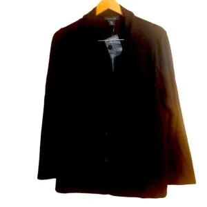 Tahari My Perfect Shape Women’s Size 1X Rayon Blend Black Notched Collar Blazer
