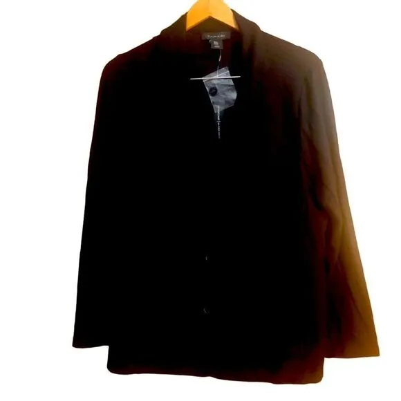 Tahari My Perfect Shape Women’s Size 1X Rayon Blend Black Notched Collar Blazer