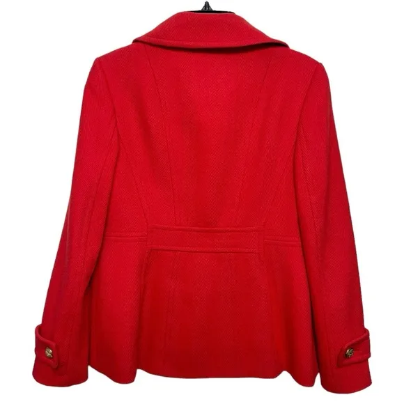 TALBOTS Double-Breasted Peacoat in Red Size 4