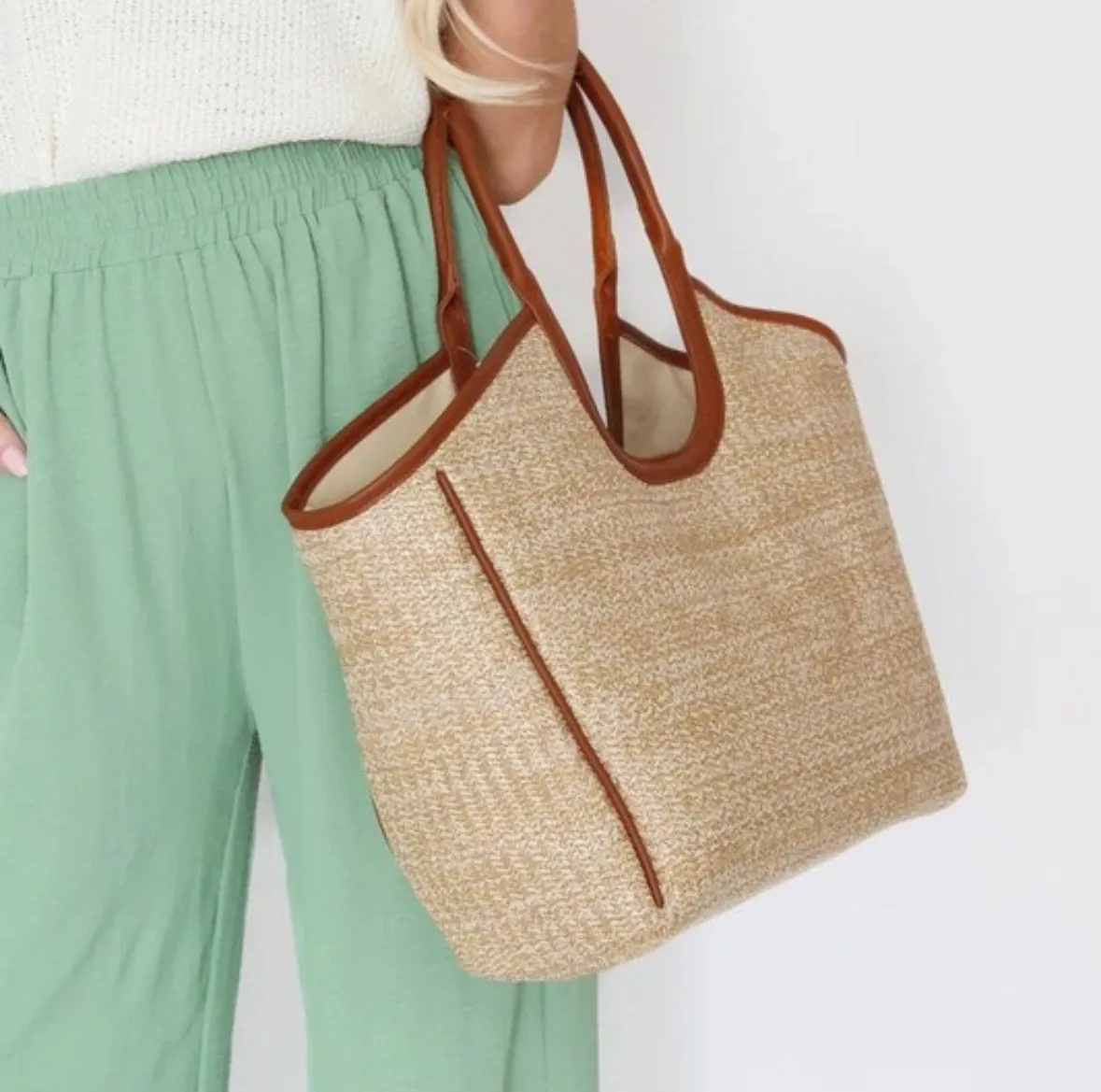 Tanya Straw Tote Bag
