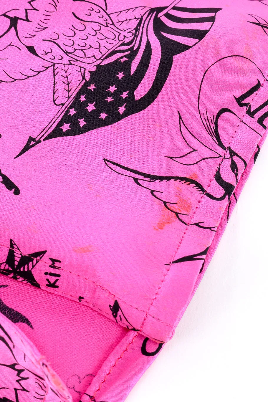 Tattoo Print Silk Button Up
