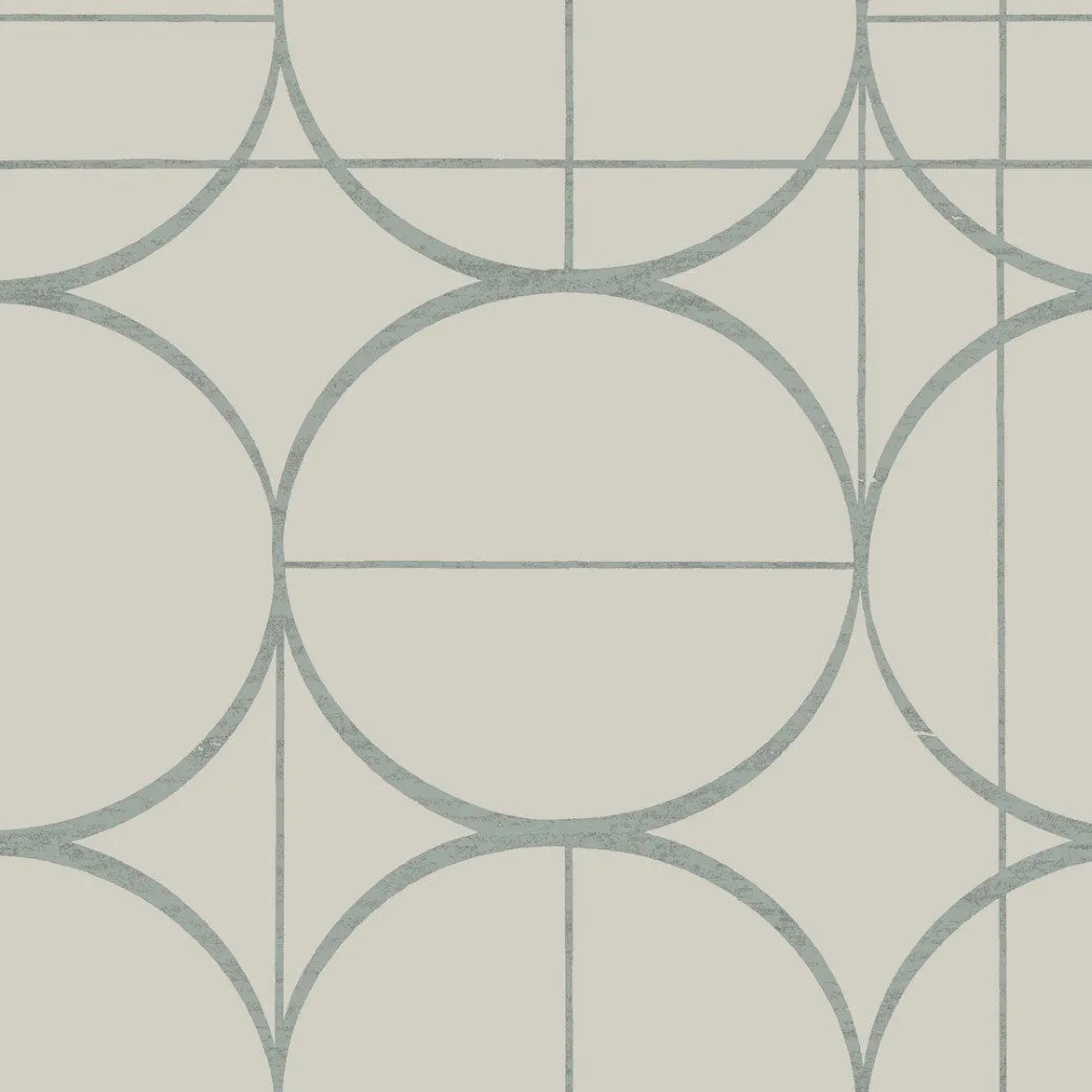 Taupe & Silver Sun Circles Wallpaper (60 SqFt)