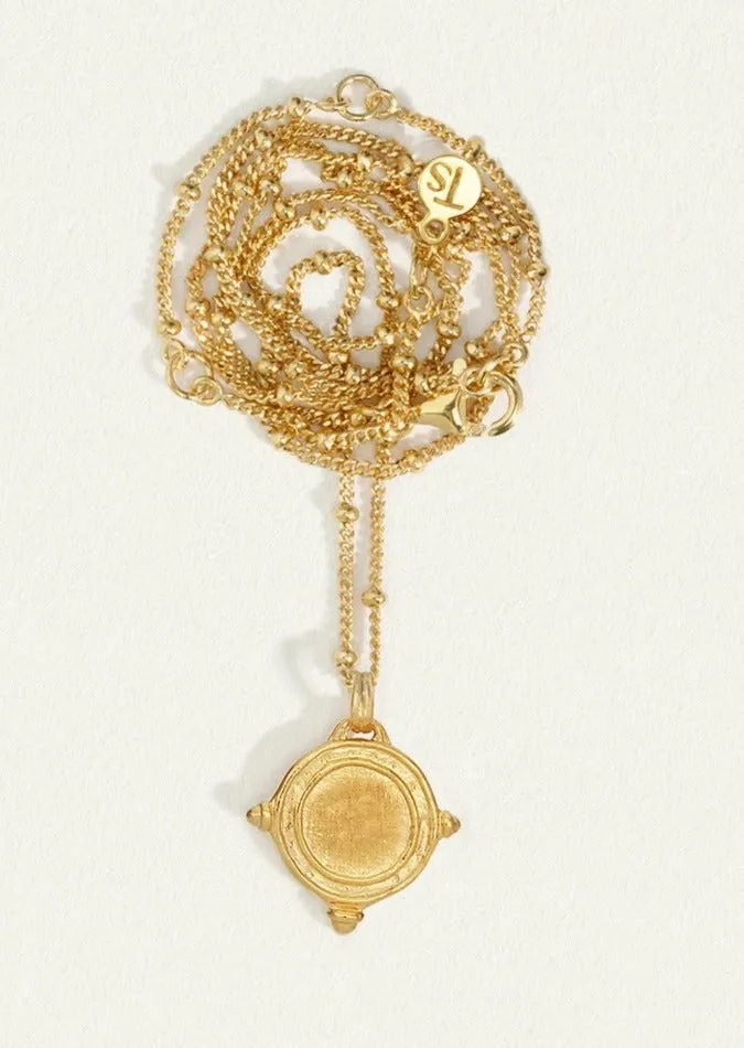 Temple Of The Sun Petra Coin Necklace G/P