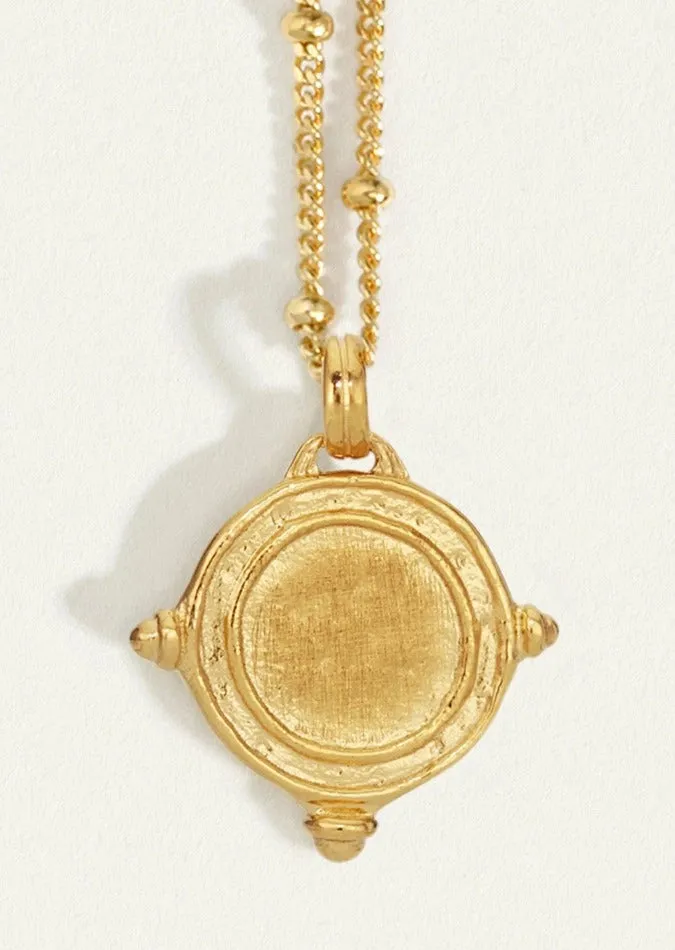 Temple Of The Sun Petra Coin Necklace G/P