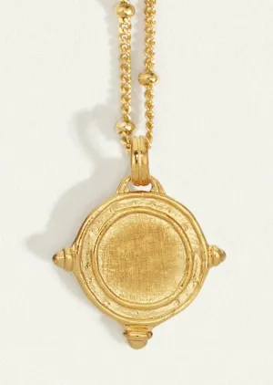 Temple Of The Sun Petra Coin Necklace G/P