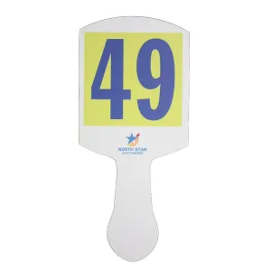 The '49er'  Plastic Bid Paddle - Full Color (Min 50)