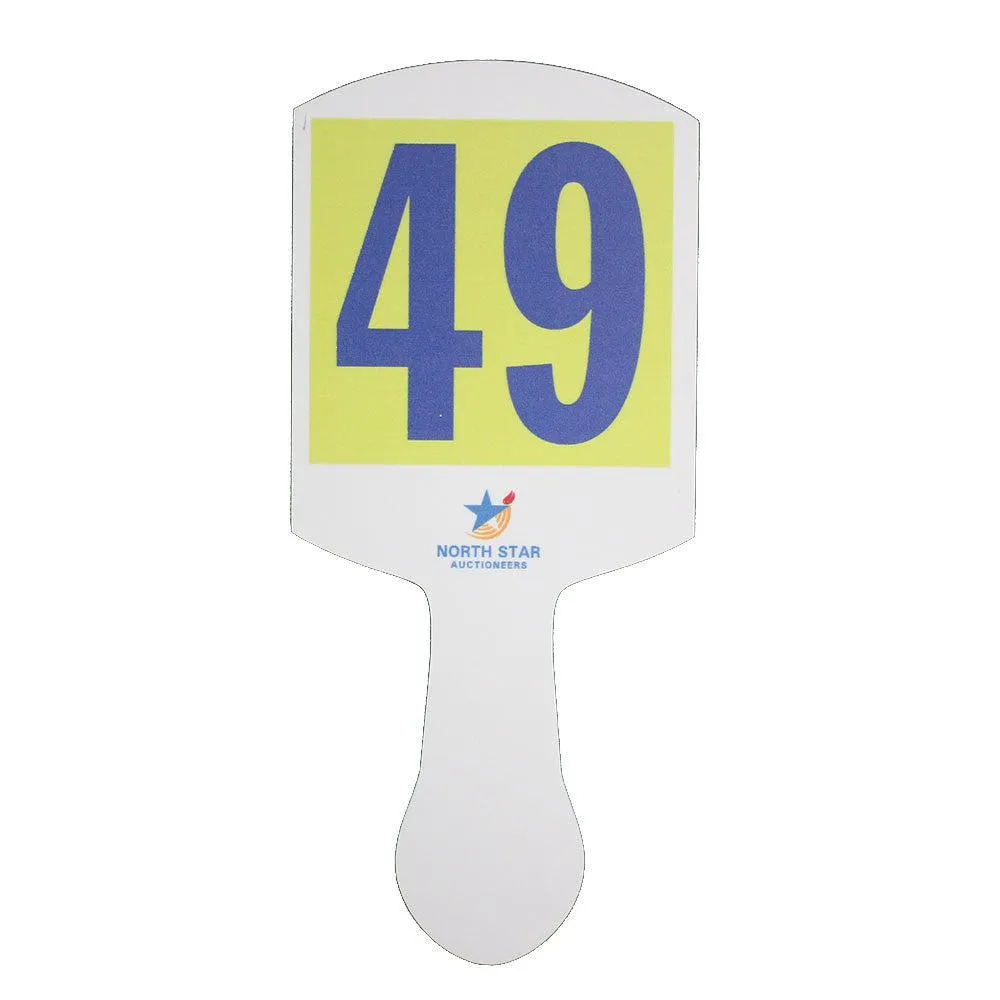 The '49er'  Plastic Bid Paddle - Full Color (Min 50)
