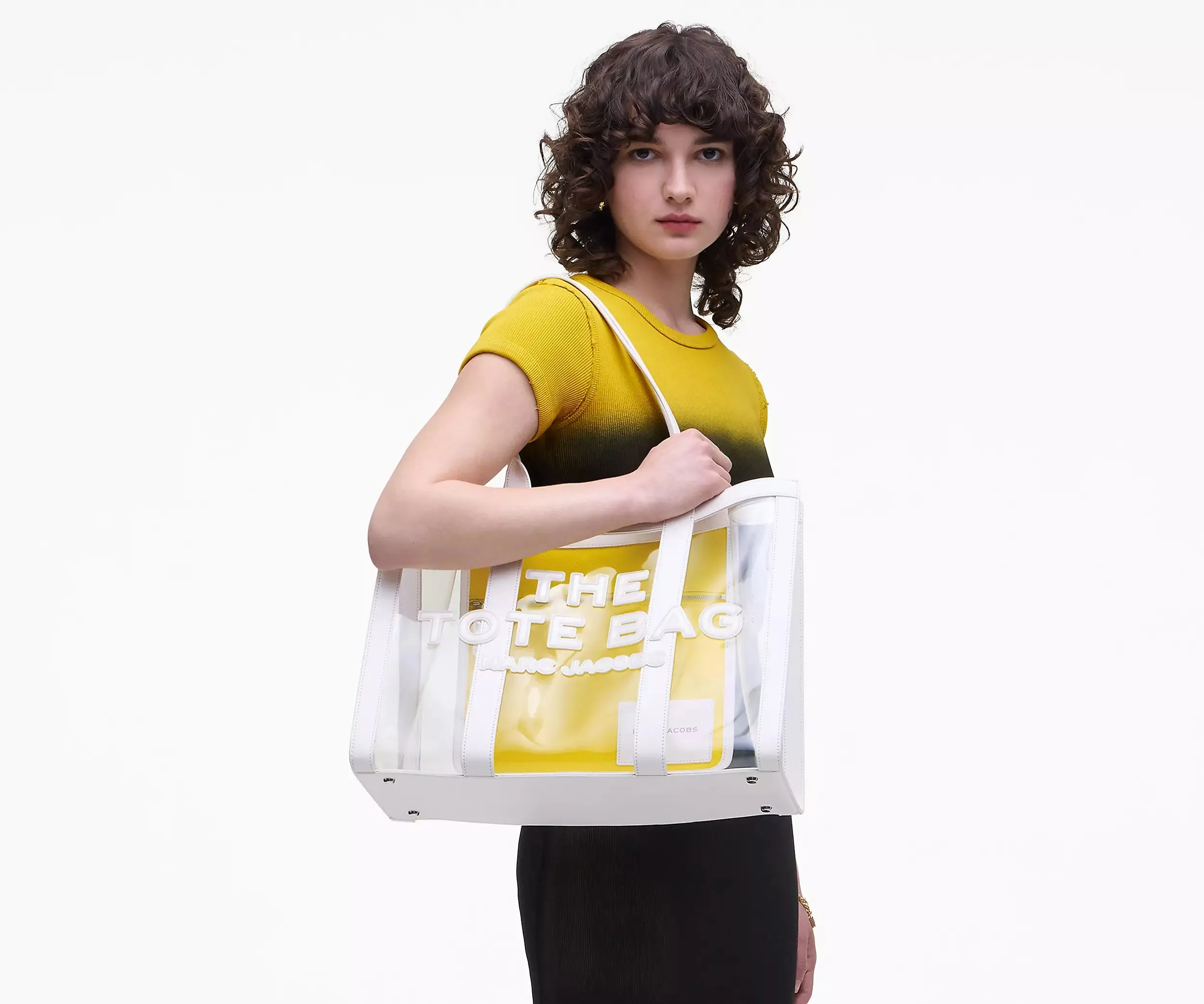The Clear Large Tote Bag - White