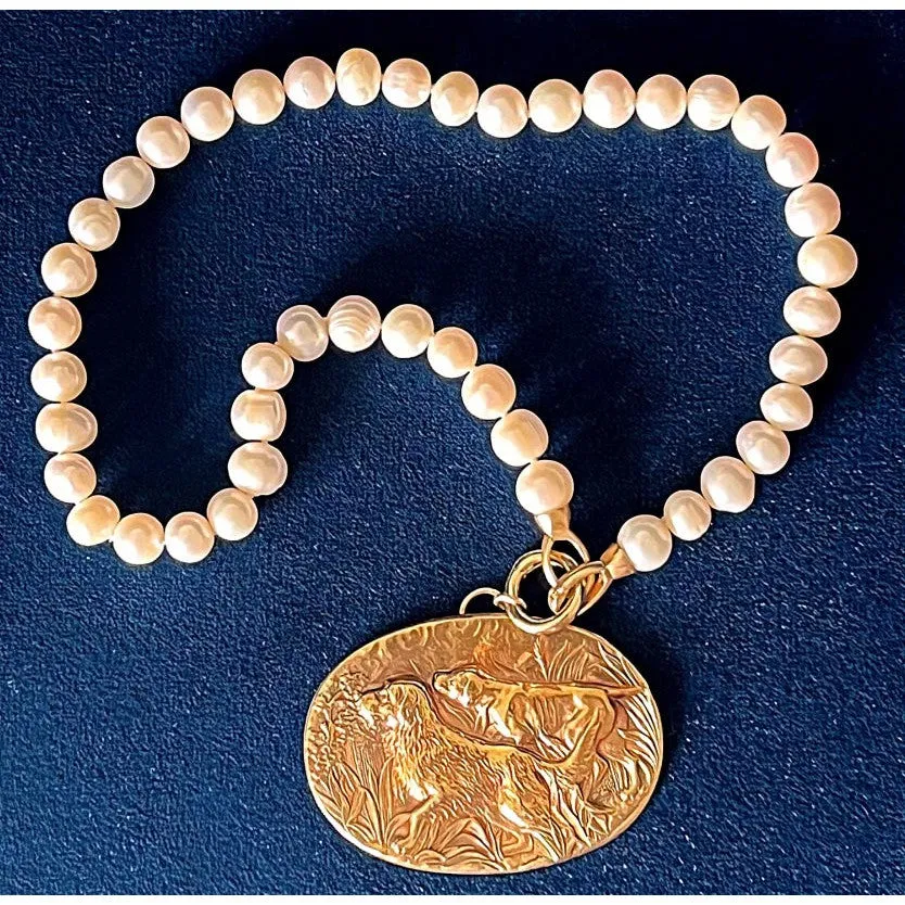 The Hunt Dog Pearl Necklace