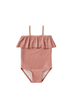 The Ruffle One-Piece Swimsuit by Rylee   Cru - Lipstick - BABY