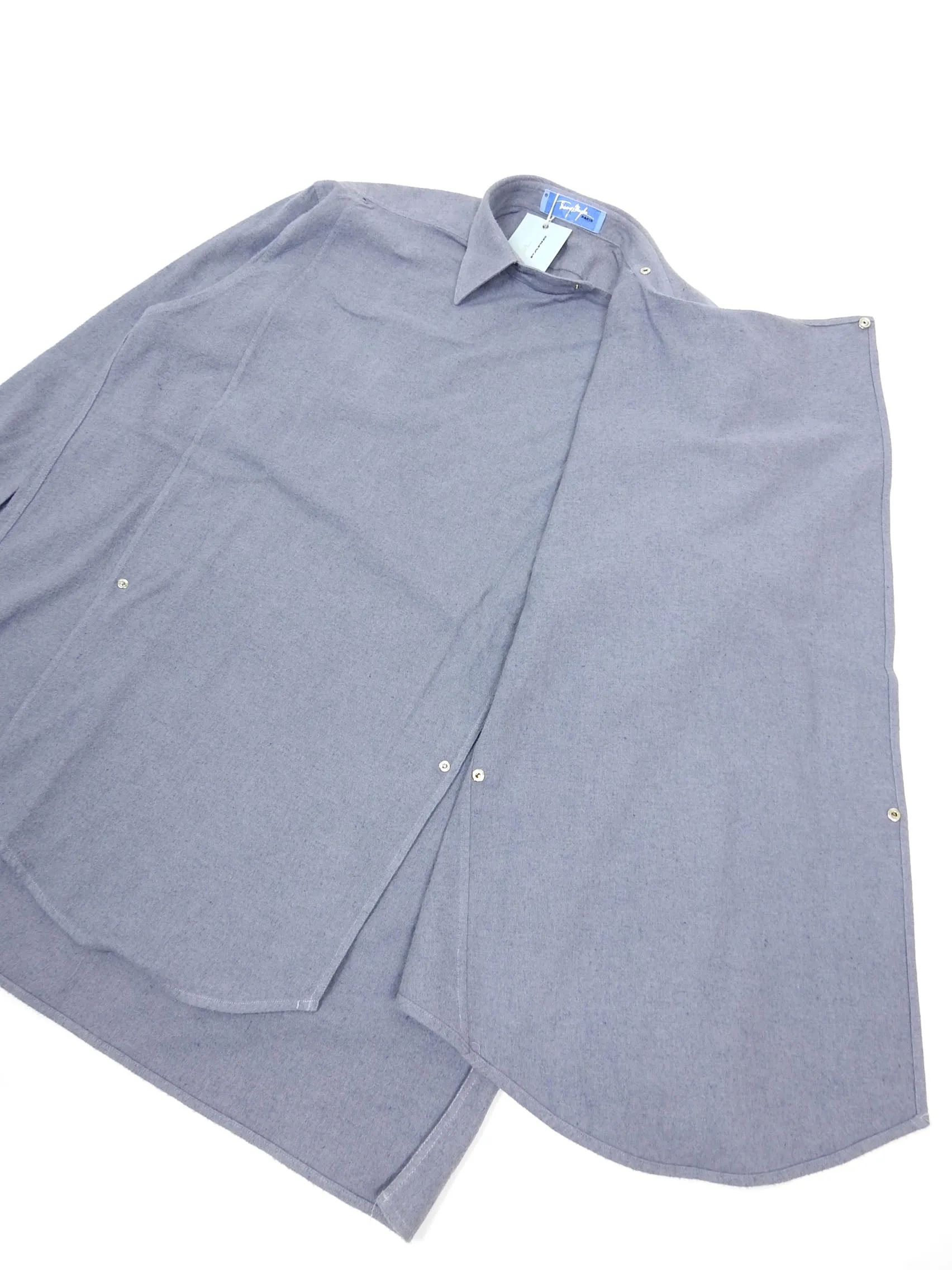 Thierry Mugler Snap Button Bib Shirt Size Large