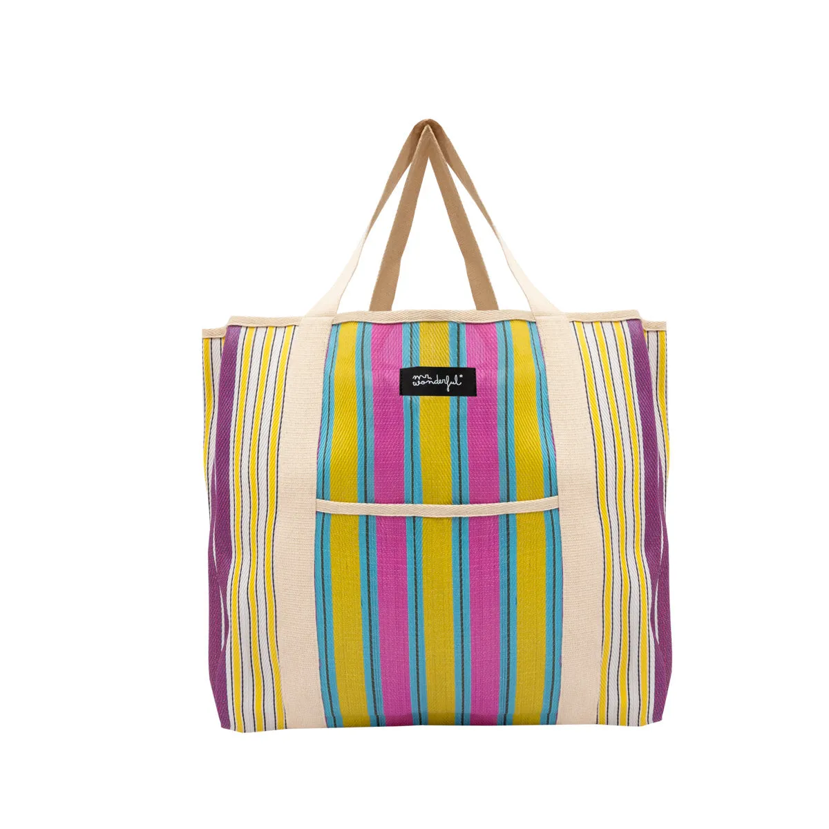 Tote Bag - Yellow, Blue And Purple