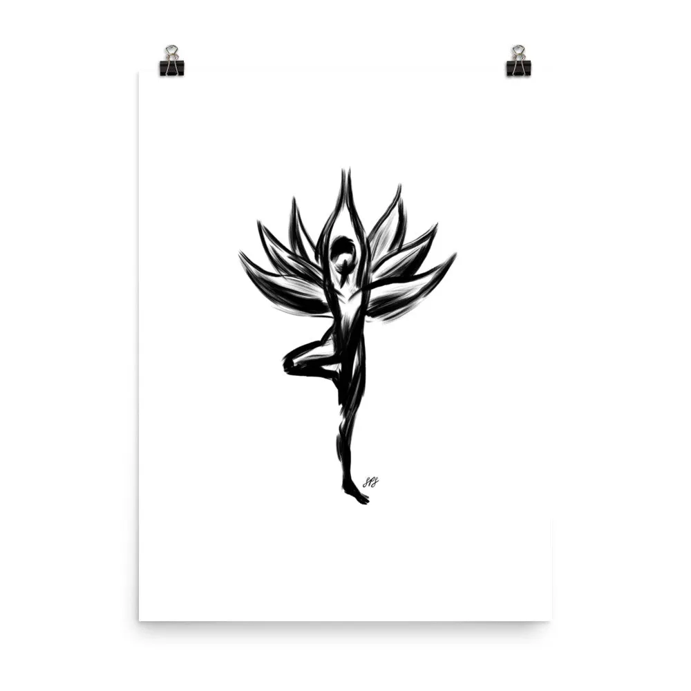 Tree Pose, Lotus Yoga - Poster