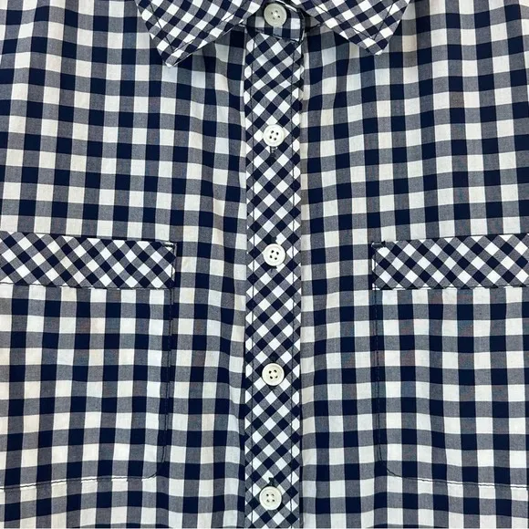 Vineyard Vines Gingham Contrasting Placket Shirt Dress 10