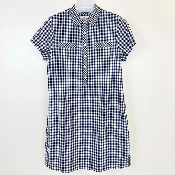 Vineyard Vines Gingham Contrasting Placket Shirt Dress 10