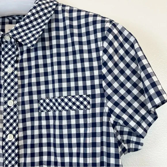 Vineyard Vines Gingham Contrasting Placket Shirt Dress 10