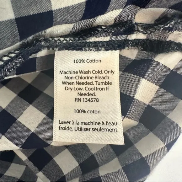 Vineyard Vines Gingham Contrasting Placket Shirt Dress 10