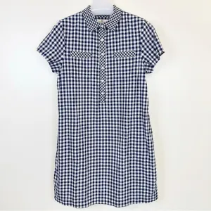 Vineyard Vines Gingham Contrasting Placket Shirt Dress 10