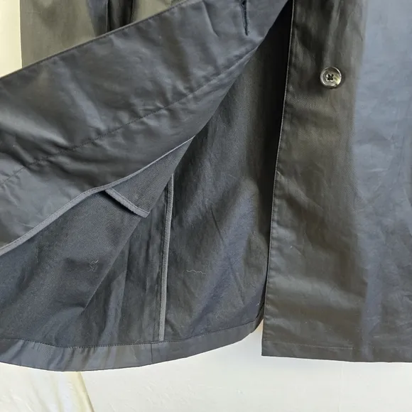 Vintage Banana Republic Jacket Medium Black Waxed Coated Cotton