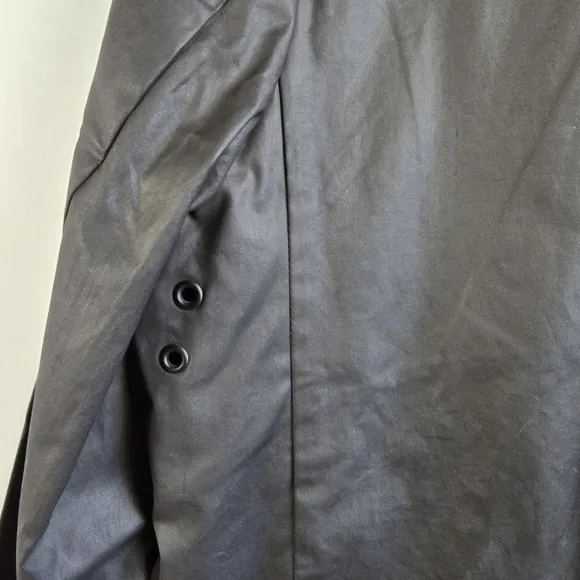 Vintage Banana Republic Jacket Medium Black Waxed Coated Cotton