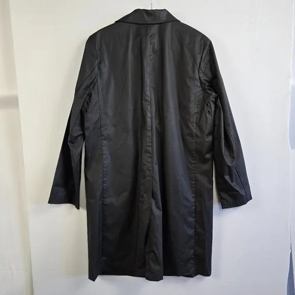 Vintage Banana Republic Jacket Medium Black Waxed Coated Cotton